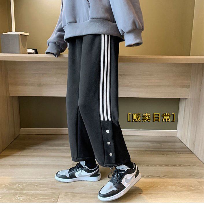 【M-3XL】Quần Dài thể thao dáng rộng ba hàng khuy thoải mái thời trang cho nam