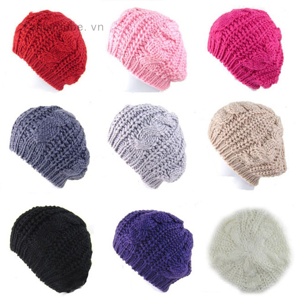 Mũ len cá tính cho nữ đa dạng màu sắc
