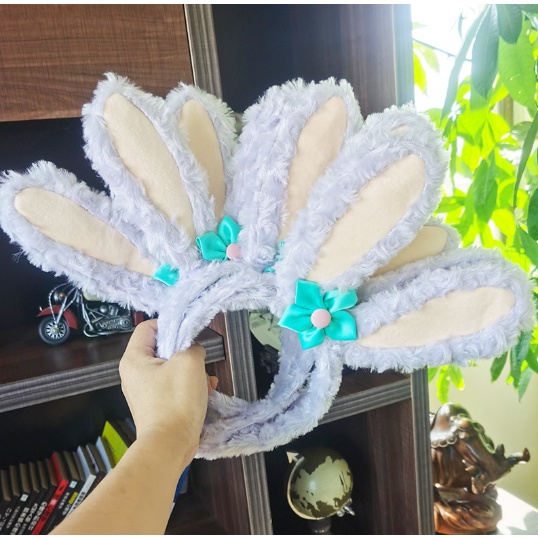 Bờm turban tai thỏ stella kèm nơ xinh xắn cute dễ thương DF friends