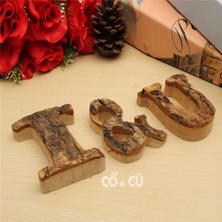 Chữ Gỗ Thật Trang Trí Handmade Cổ Điển
