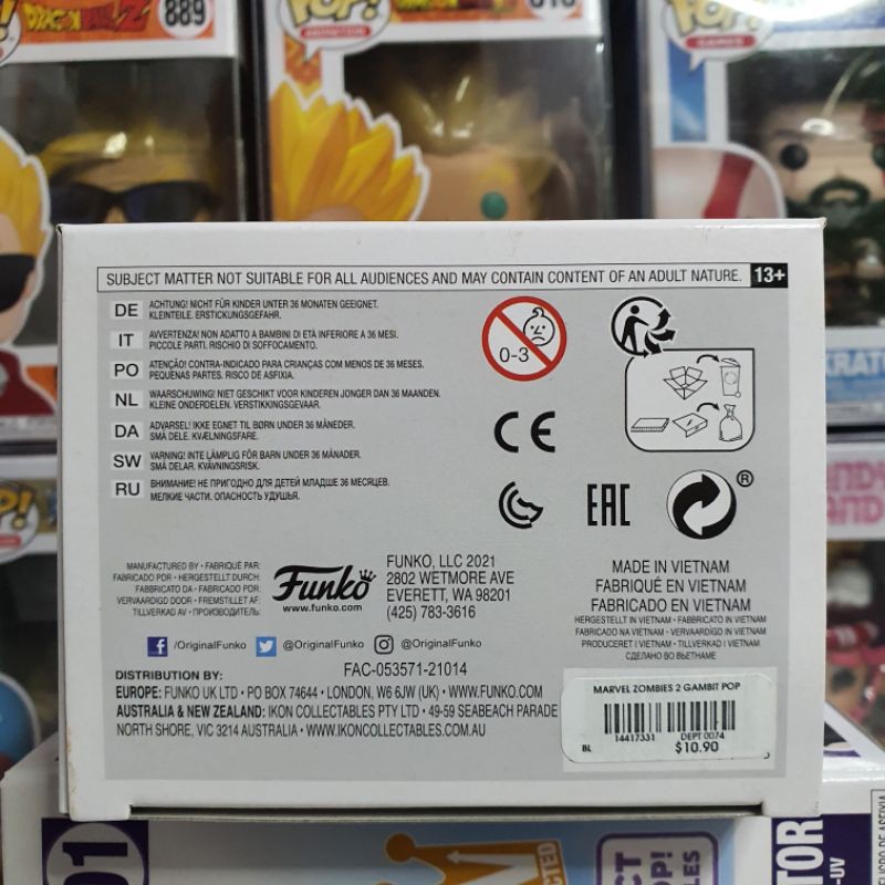 Đồ chơi mô hình funko pop 788 Zombie Gambit - Marvel