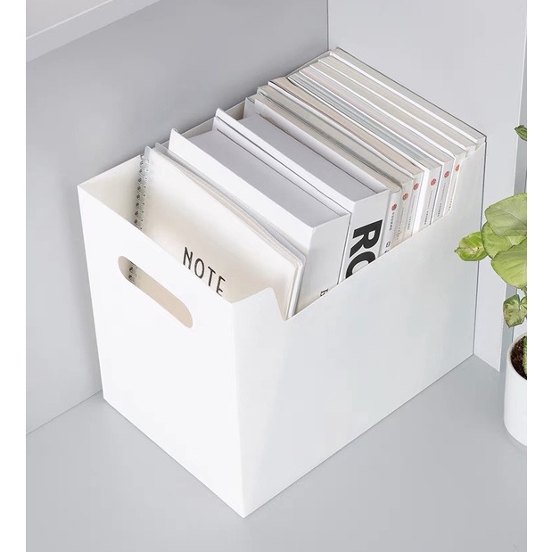 Hộp đựng tài liệu, sách vở văn phòng phẩm đa năng bằng nhựa dẻo PVC dùng decor bàn làm việc góc học tập Béo Shop
