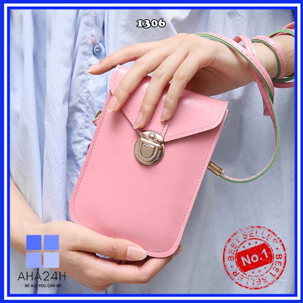 Túi đeo chéo hàn quốc⚡FREESHIP⚡túi mini da PU khóa cài form thuôn xinh xắn AH1306 | WebRaoVat - webraovat.net.vn