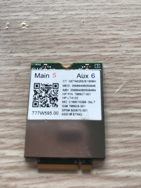 Card wan dùng sim phát mạng cho Hp pro book elitebook