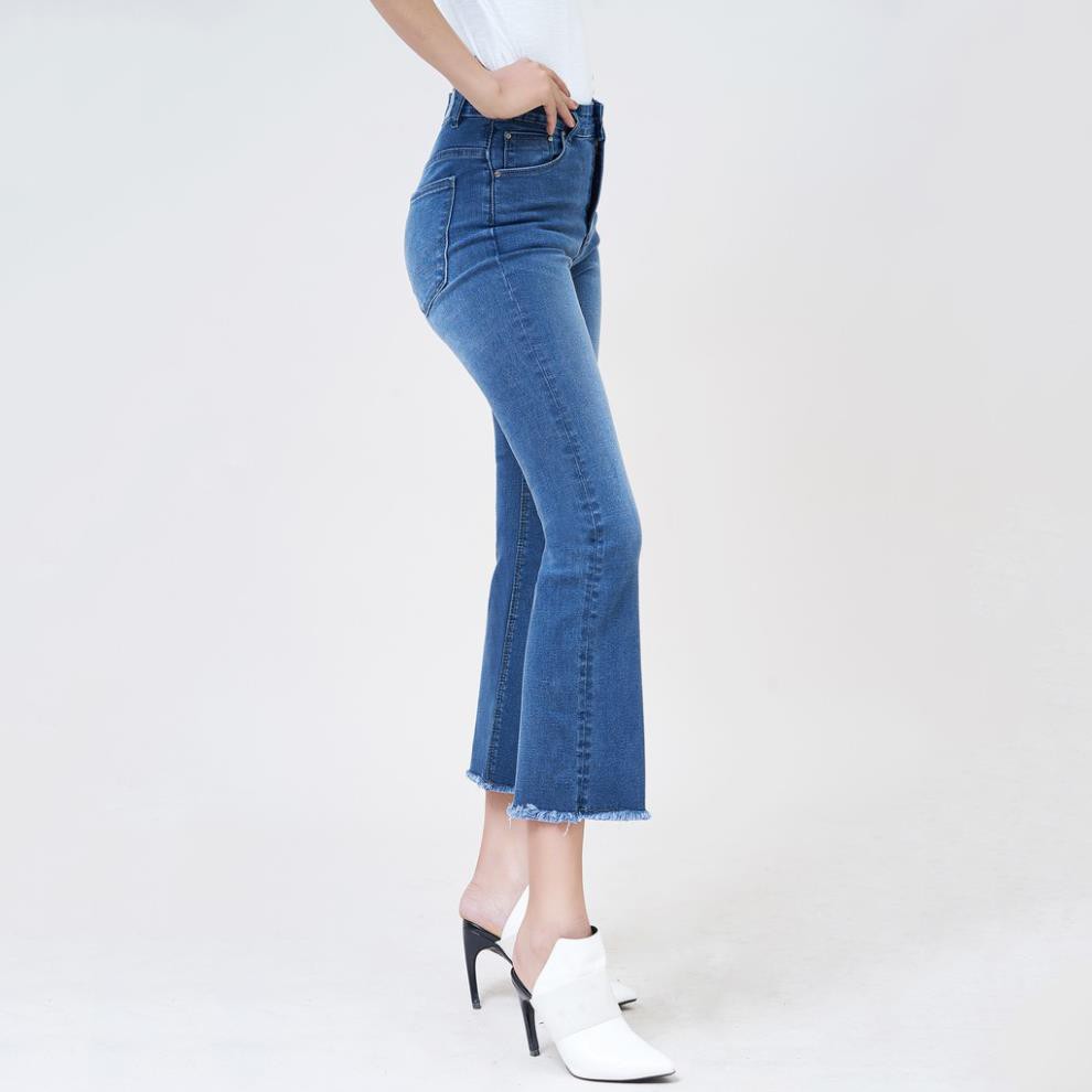 Sale Tết- Quần Jean Ống Loe 9 Tấc Lưng Cao Savoy Blue - Aaa Jeans az1 *