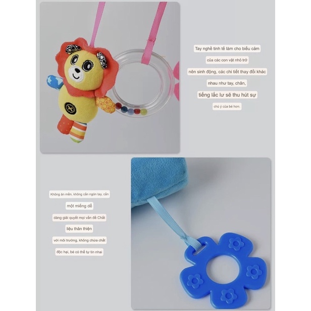 Thú Bông Treo Nôi Cũi Xe Đẩy Phát Nhạc Cho Bé Nhiều Mẫu Augleka