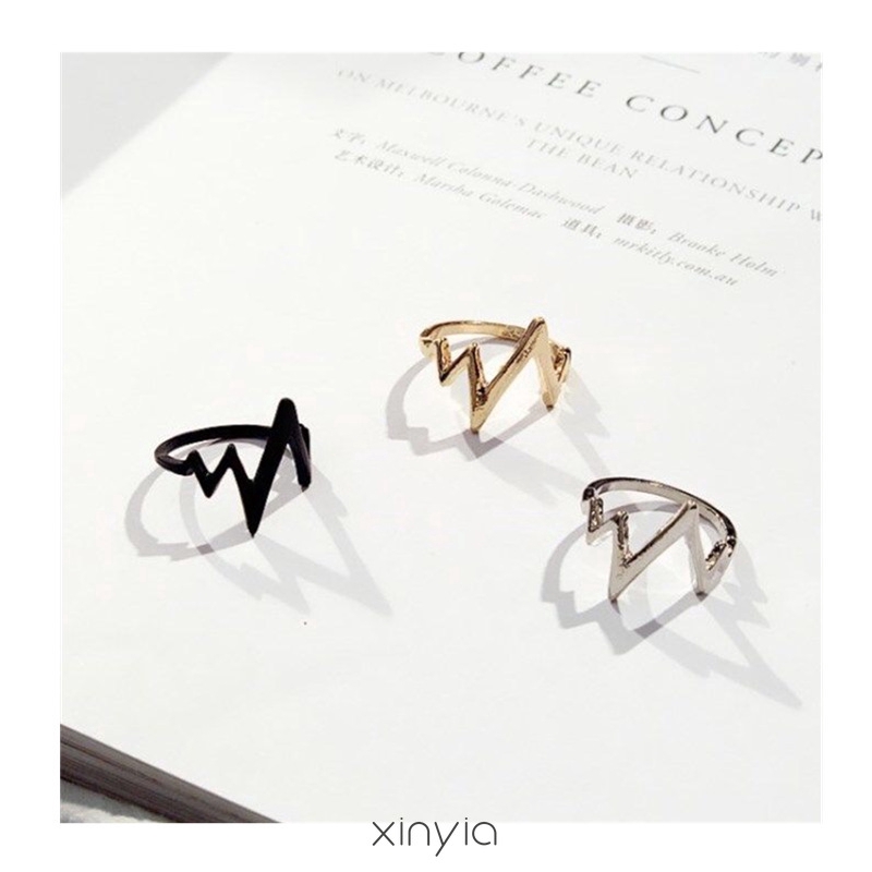 Nhẫn Thời Trang Thiết Kế Dạng Sấm Sét Độc Đáo