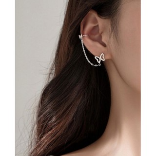 Khuyên tai Bạc gắn đá vành sụn kết hợp bấm lỗ Hồ Điệp cực xinh K046207