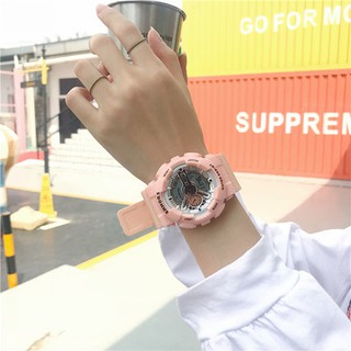 Đồng hồ đeo tay nữ kim điện tử đồng hồ nữ thể thao sport watch shhors màu hồng