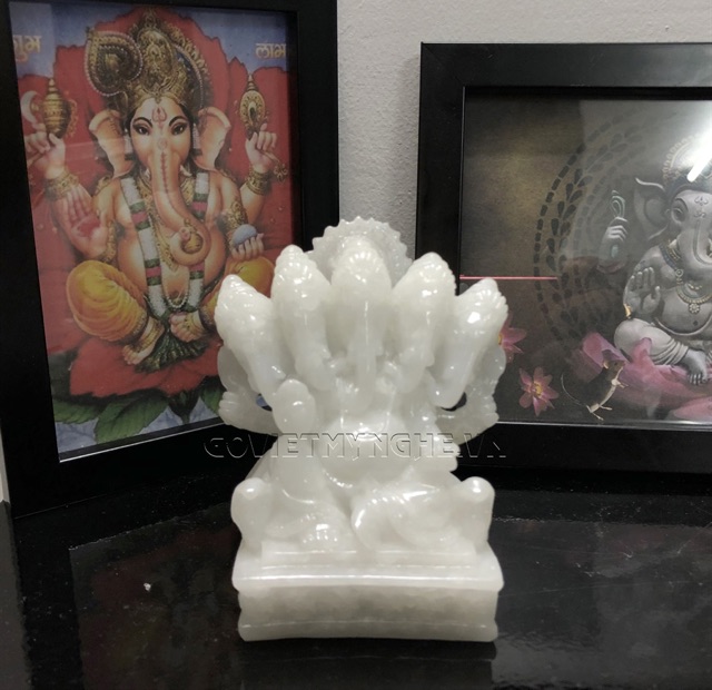 Tượng Đá Thần Voi Ganesha 5 Đầu - Đá Non Nước