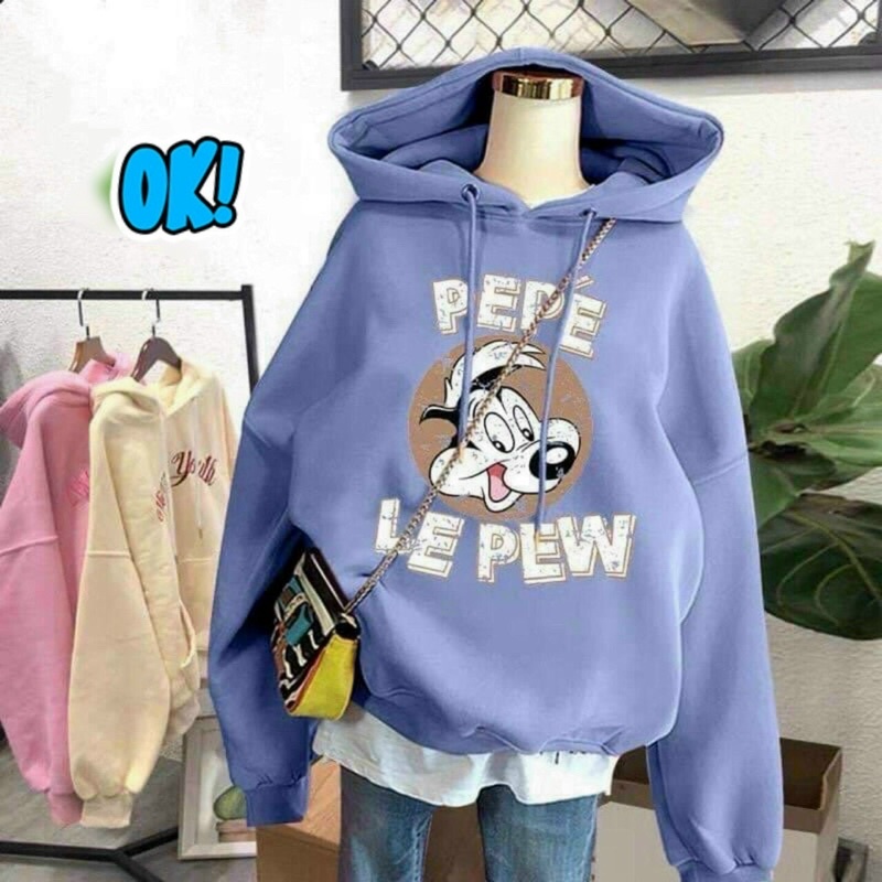 Hoodie Nỉ Mũ Sau 2 Lớp Hình In Cao Cấp Siêu Xinh, From Siêu Đẹp-HDPEPE