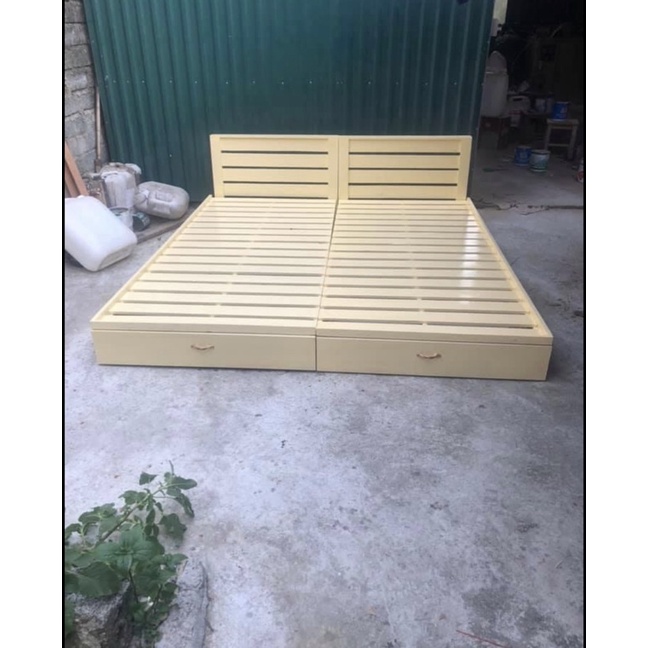 GIƯỜNG PALLET SIÊU XINH CÓ NGĂN KÉO