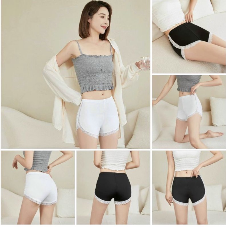 Quần đùi Mặc Váy,Quần Mặc Nhà Phối Viền Ren Mềm Mại 025