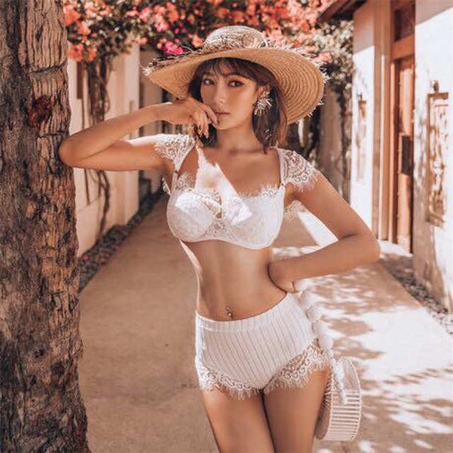 BIKINI REN TRẮNG ĐEN