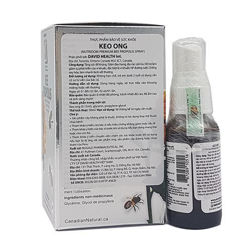 SALE Bee Propolis - Keo ong xịt NutriDom giảm ho hiệu quả SALE