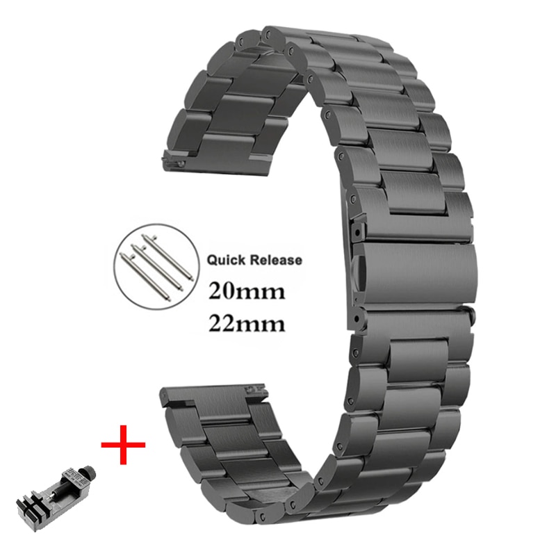 Dây Đeo Inox 20 22mm Cho Đồng Hồ Samsung Galaxy Watch 46 42mm Samsung Active 2 40 44mm Galaxy Watch 3 41 45mm