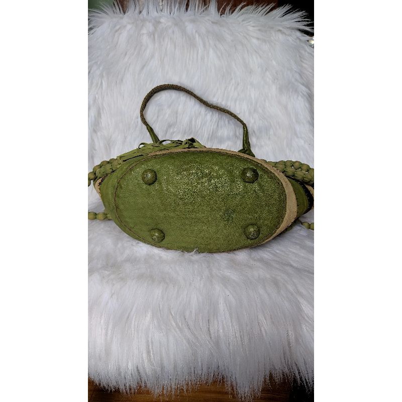 Túi xách tay da ghép thủ công