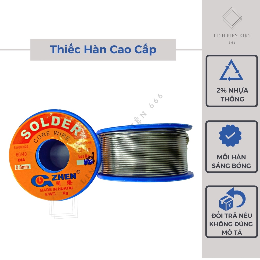 Thiếc Hàn Cao Cấp Nhựa Thông Thiết Hàn Gzhen Cuộn Thiếc Hàn [1.00mm - 100 gram - 13 mét]