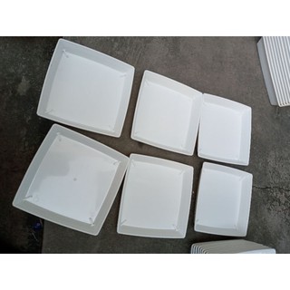10 cái đĩa nhựa vuông 16cm (đo cạnh 15cm )