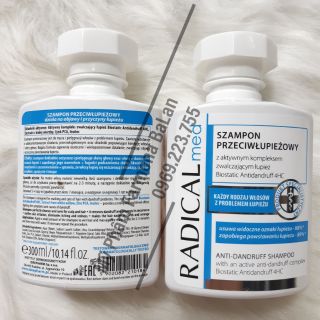 Dầu gội đầu radical med giảm gàu 300ml