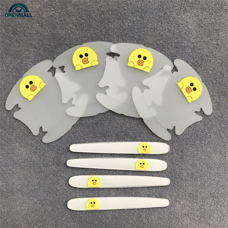 Set 8 Miếng Dán Góc Cửa Xe Ô Tô Hình Hoạt Hình Đáng Yêu Xinh Xắn