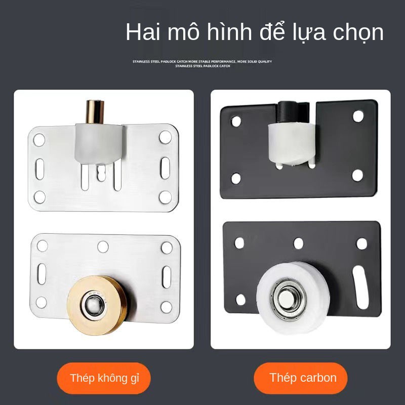 Tủ quần áo âm tường cửa lùa ray trượt treo bánh xe phụ kiện đựng Ròng rọc gỗ chịu lực