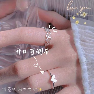 Nhẫn bạc mở hình trái tim dành cho nữ