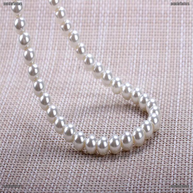 Vòng cổ chuỗi hạt ngọc trai giả thời trang 8mm