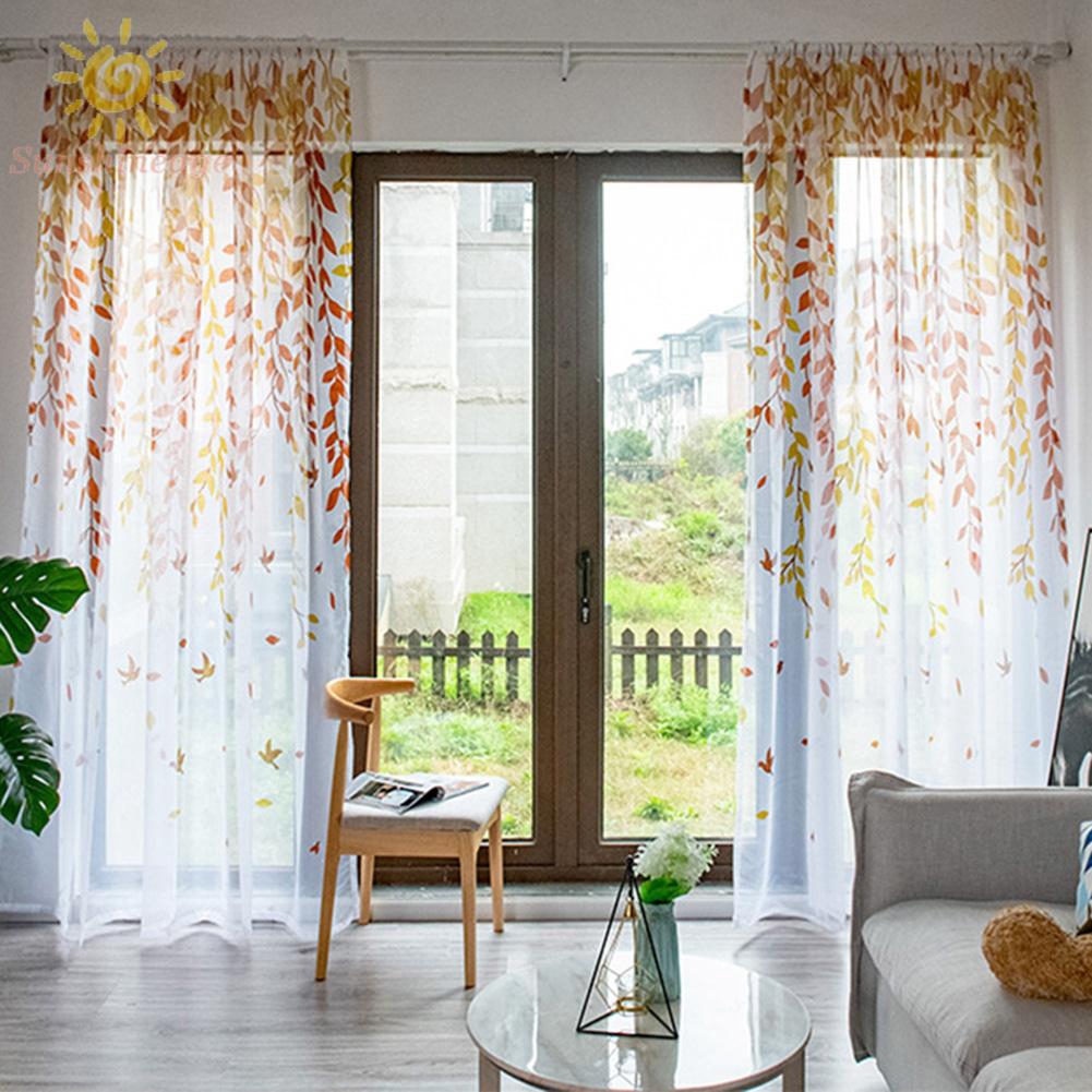 Rèm Cửa 100 X200cm In Hoa Trang Trí Nhà Cửa