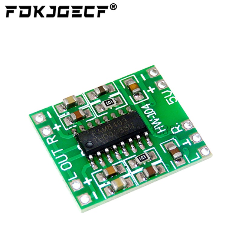 Bảng Mạch Khuếch Đại Âm Thanh Kỹ Thuật Số PAM8403 DC 5V 2 Kênh USB 2 * 3W Có Nút Điều Chỉnh Âm Lượng