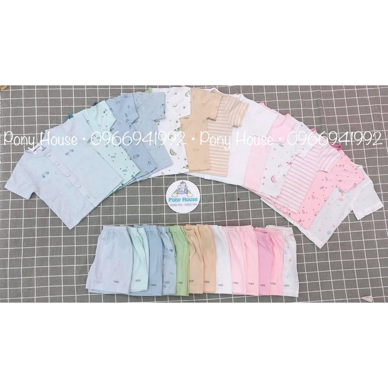 [Full] Bộ Nous Cộc Tay Cài Giữa cho bé từ 3M - 12M