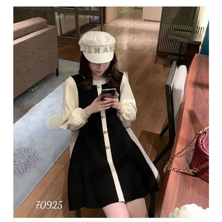 ĐẦM XÒE LỤA BI CÓ NÚT CÀI CỰC XINH