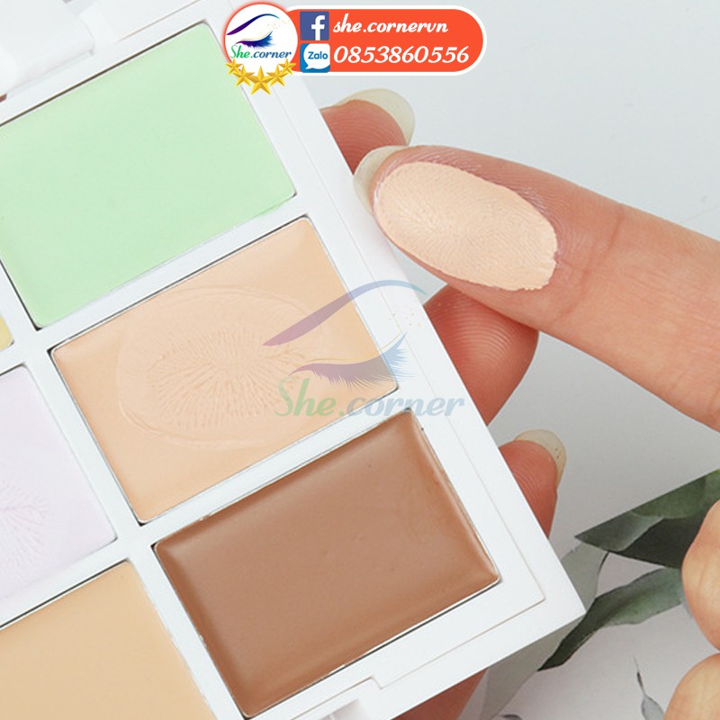 Bảng che khuyết điểm 6 màu MAYCHEER Six Colors Concealer Professional Makeup 1077 kem che quầng thâm, vết mụn lâu 12g | BigBuy360 - bigbuy360.vn