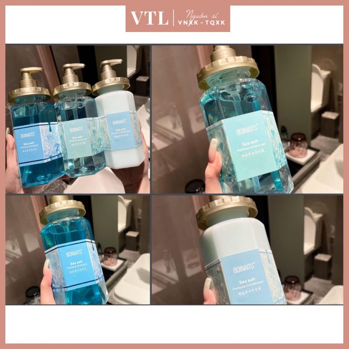 Combo 3 chai dầu gội - dầu xả - sữa tắm BOINAITS nội địa Trung hàng chính hãng