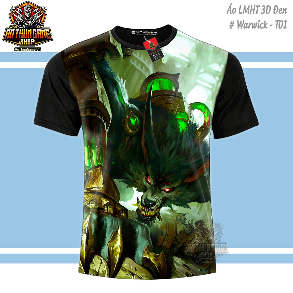 Áo thun nam 3D đen hình Sói, áo phông chó sói mẫu đẹp