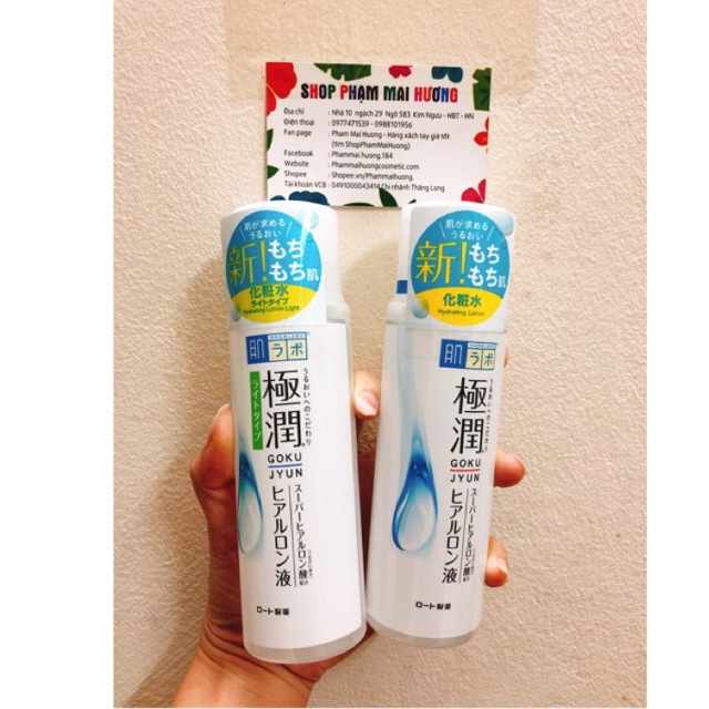 Nước hoa hồng Hada Labo vỏ trắng mẫu mới 170ml