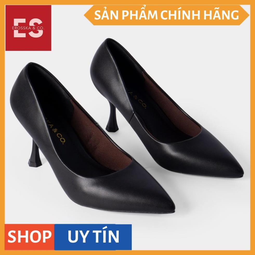 Giày cao gót Erosska thời trang mũi nhọn kiểu dáng cơ bản cao 8cm màu nude _ EP010 | BigBuy360 - bigbuy360.vn