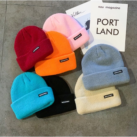 Mũ Len Beanie Tag Chữ Nam Nữ Nhiều Màu[ Chuyên Sỉ Tận Gốc ]