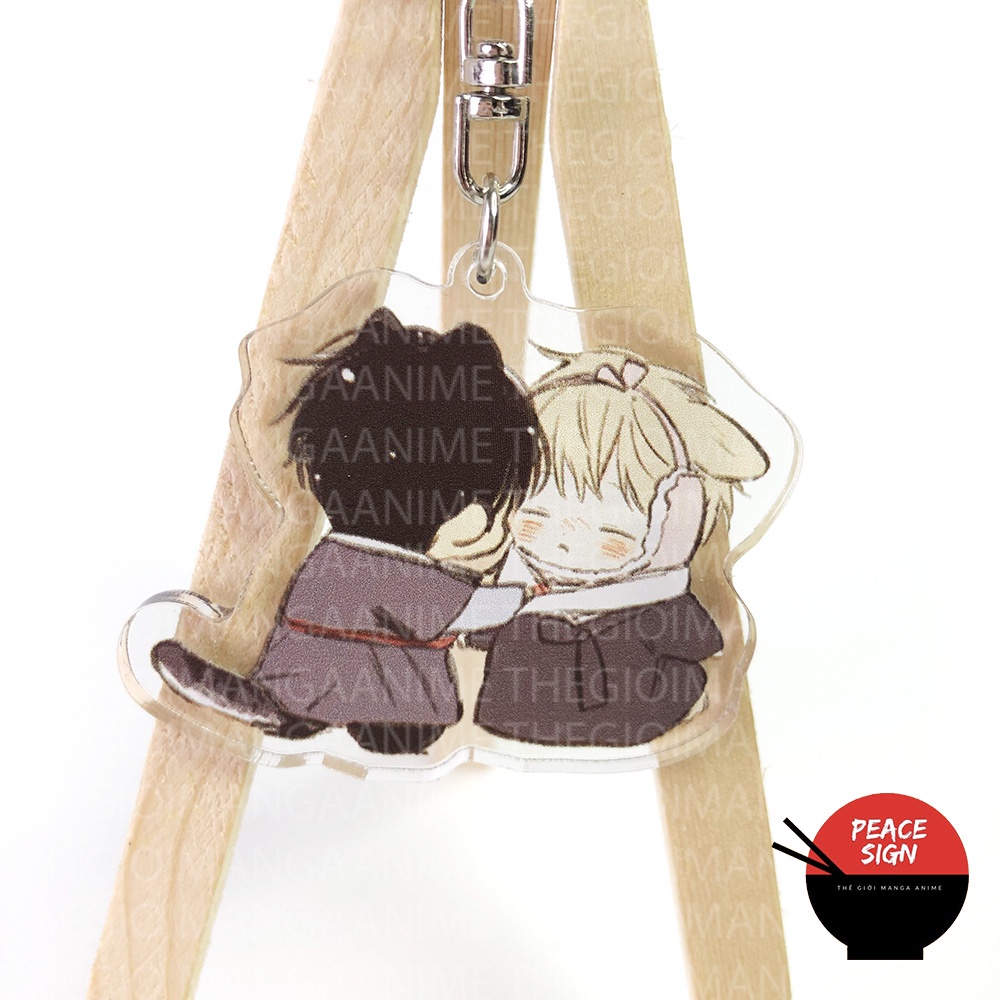 Móc khóa NO LOVE ZONE BL Không Chốn Yêu Đương manhwa chibi xinh xắn mica trong acrylic