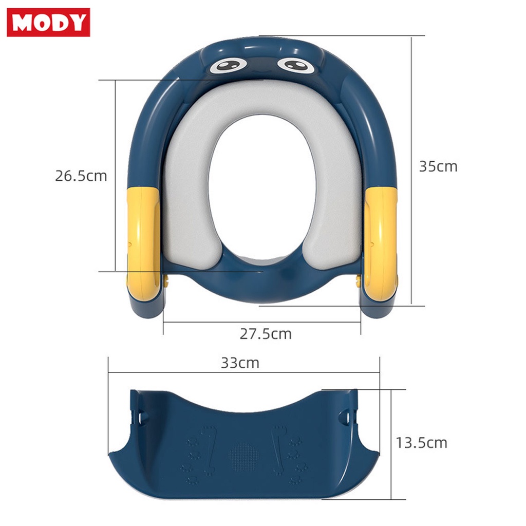 Thang bô vệ sinh gấp gọn bằng nhựa cao cấp kèm đệm PU siêu mềm cho bé Mody M39535