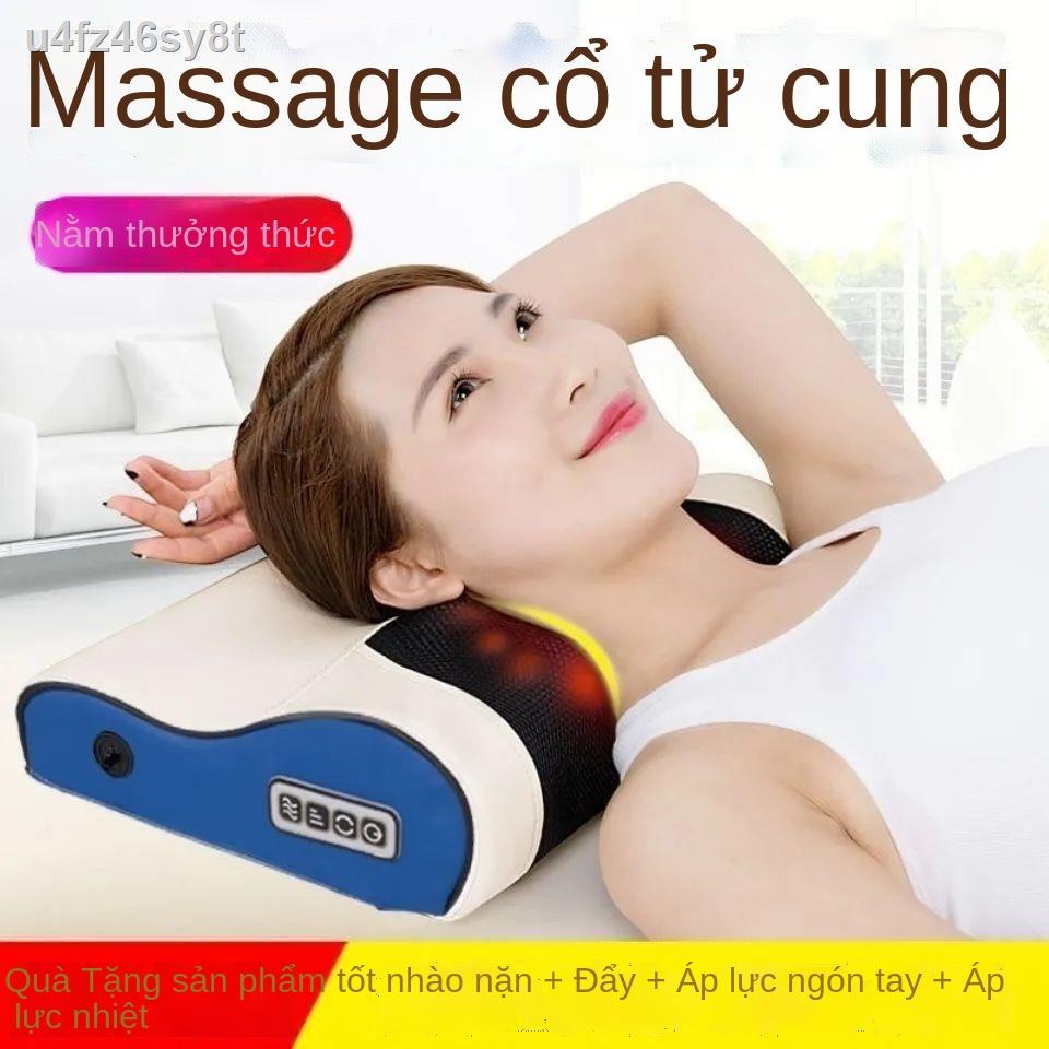 Gối massage cột sống cổ, thắt lưng và lưng, máy mát xa tại nhà trên ô tô đa chức năng vai, eo