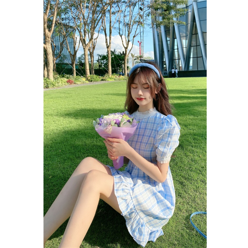 [HOT TREND] ĐẦM BABY KẺ SỌC XANH DƯƠNG [Sẵn ] | BigBuy360 - bigbuy360.vn