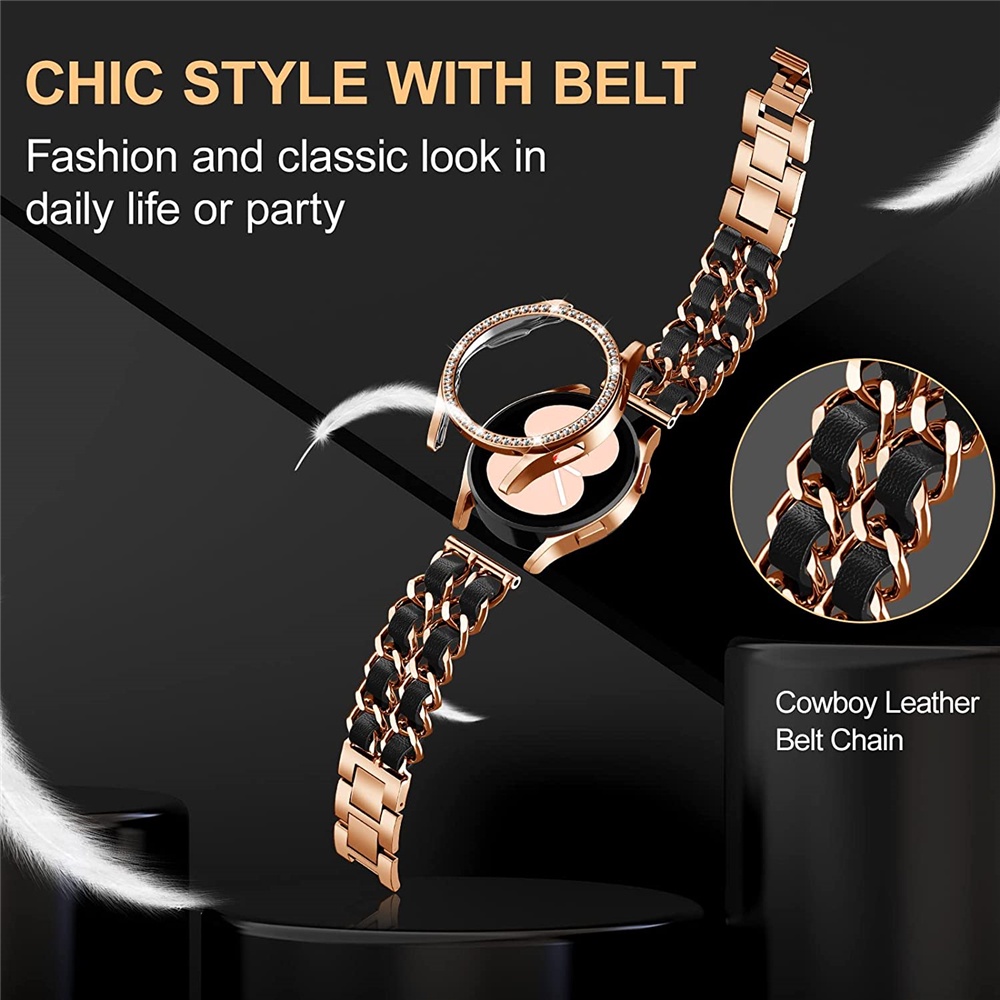 Ốp Bảo Vệ Đính Đá Dành Cho Đồng Hồ Samsung Galaxy watch 4 band + case 44mm 40mm Galaxy watch active 2