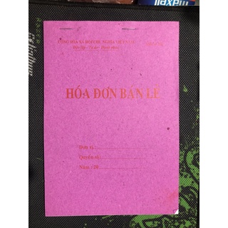 SET 10 Quyển Hóa Đơn Bán Lẻ 1 Liên (~50 Tờ/1 Quyển) Đẹp