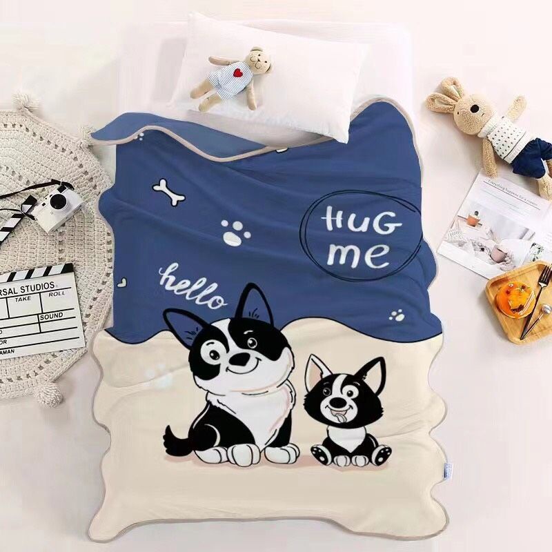 Chăn Cho bé đi học, chăn tuyết sữa nỉ nhung mềm mịn, an toàn cho bé. Phù hợp 4 mùa size 1mx1m4