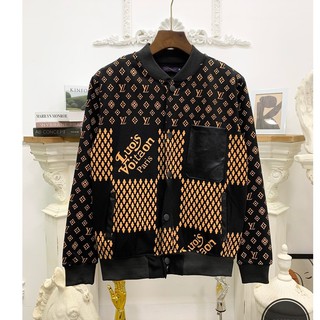  Áo khoác LV vân hoa trên màu vàng,áo bomber nam hot hit mẫu mới có đủ sz 40-76kg phong cách trẻ trung dễ mặc T2656 