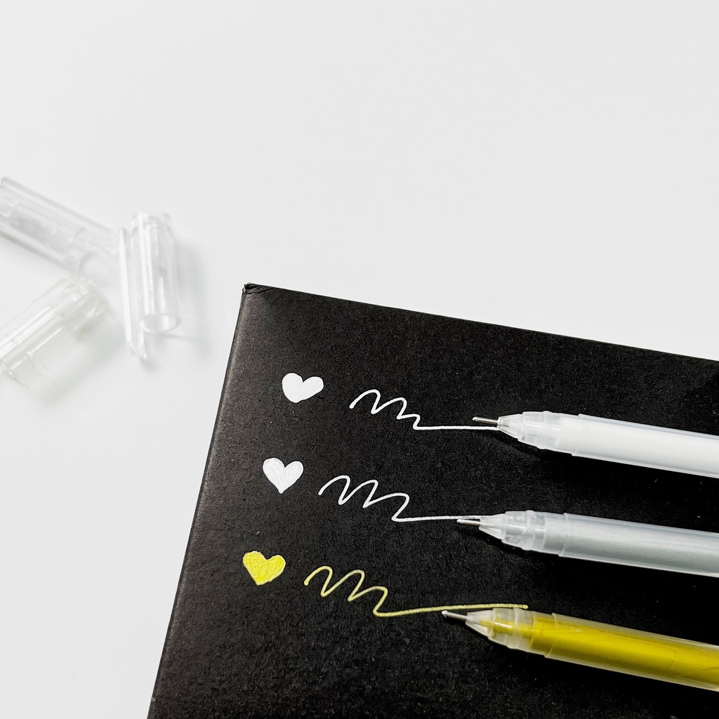 Bút Trắng Acrylic ngòi mực trắng, gold, Bạc Kiểu dáng đơn giản