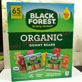 Kẹo dẻo trái cây hữu cơ hình gấu Black Forest Organic (Hộp 65 gói)_nhập khẩu Mỹ