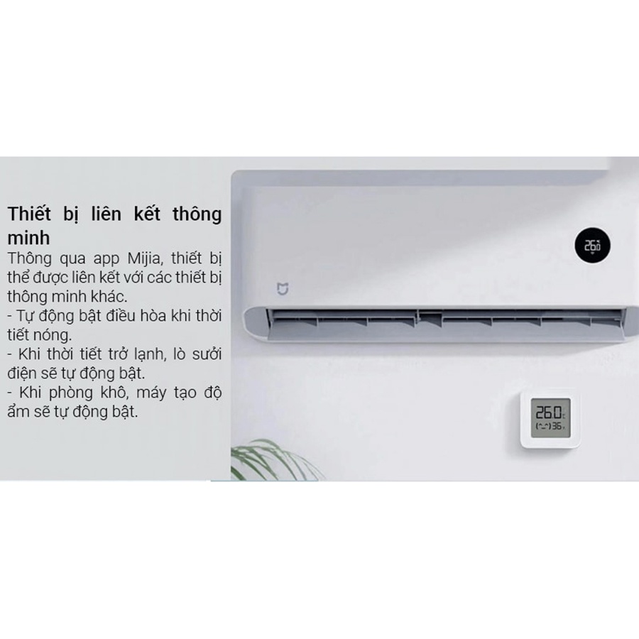 Nhiệt Ẩm Kế Điện Tử Xiaomi, Máy Đo Nhiệt Độ Độ Ẩm Điện Tử Gia Đình Xiaomi  Mijia