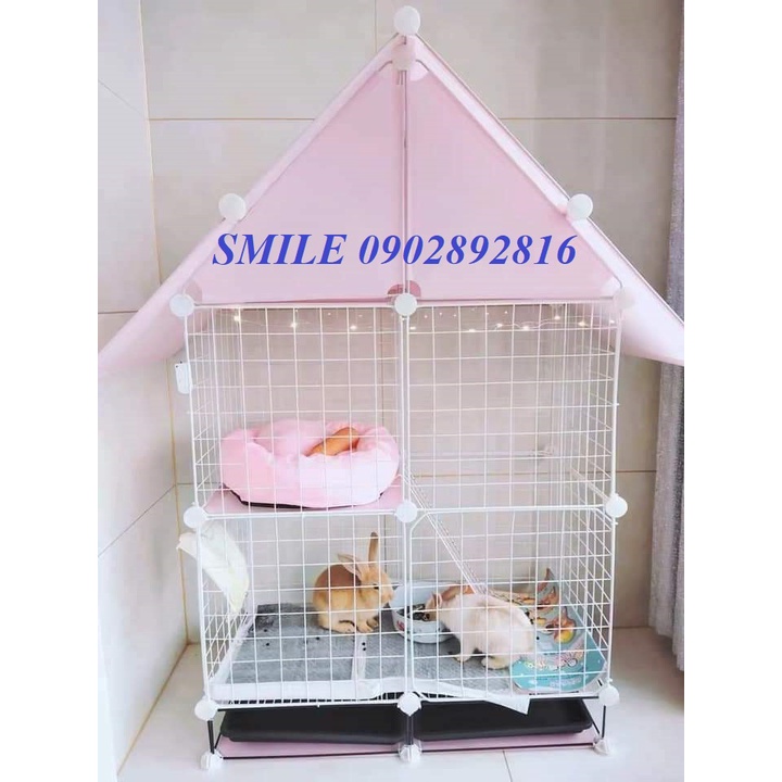 {COMBO} Chuồng Chó, Mèo lắp ghép bằng lưới sắt , có chân đế ( đa dạng kích thước )